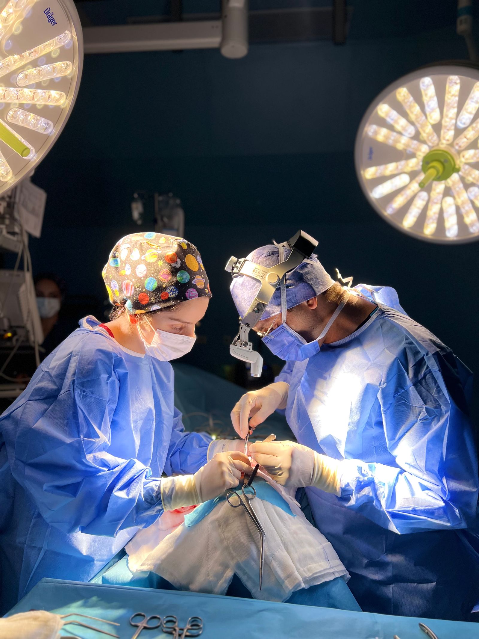 Bariatric surgery team in a modern operating theatre